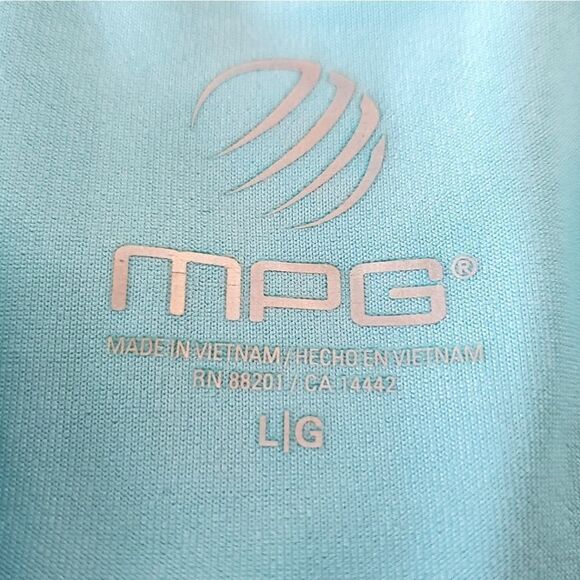 🔹️MPG Blue Variegated Racerback Travel Dress w/Pockets & Bra Insert Large - Picture 9 of 11